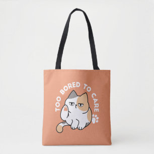 Bolso De Tela Actitud de Gato Perezoso – Demasiado Aburrido para