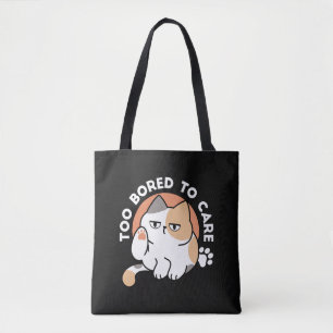 Bolso De Tela Actitud de Gato Perezoso – Demasiado Aburrido para