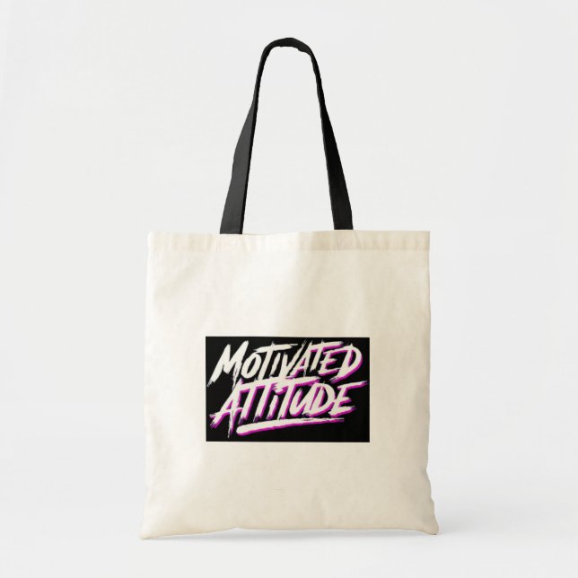 Bolso De Tela Actitud Motivada Tote Bag - Audaz De Inspiración R (Frente)