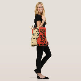 Bolso De Tela Actitud Sassy Llama - Ilustra de animal de granja 
