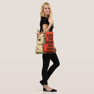 Bolso De Tela Actitud Sassy Llama - Ilustra de animal de granja