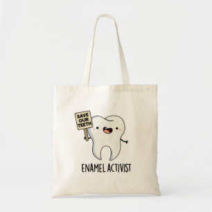 Bolso De Tela Activista del esmalte Diente dental divertida