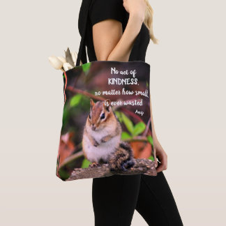 Bolso De Tela Actos De Amabilidad Cita Inspiradora Chipmunk