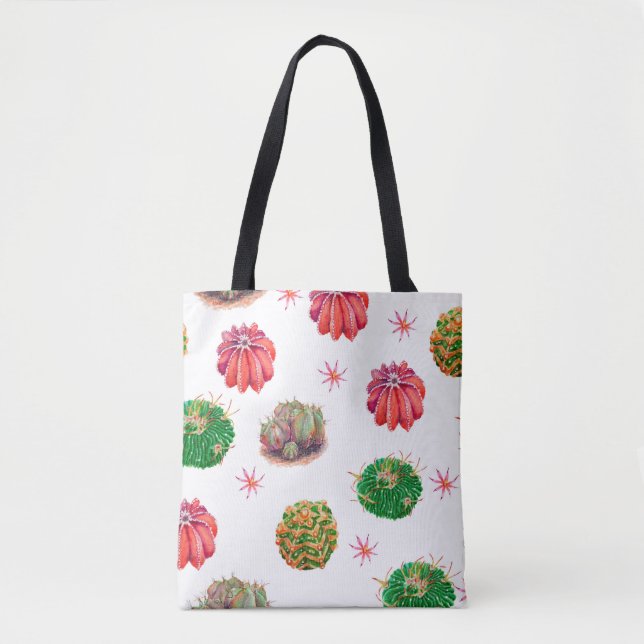 Bolso De Tela ?actus seamless floral pattern background, wallpap (Anverso)