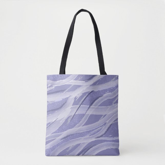 Bolso De Tela Acuarela abstrata de lavanda (Anverso)