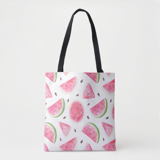 Bolso De Tela Acuarela Adorable Watermelon Tote Bag (Anverso)