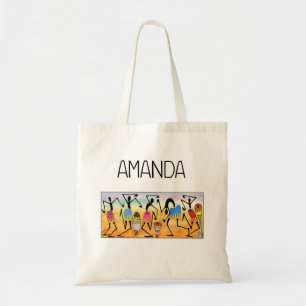 Bolso De Tela Acuarela africana, calentamiento del corazón, comp