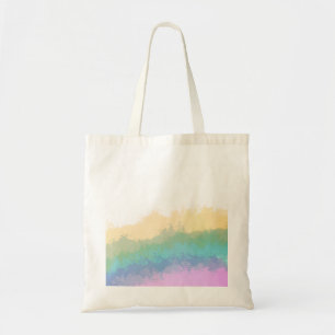 Bolso De Tela Acuarela arcoíris de pincelada