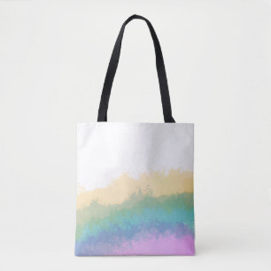 Bolso De Tela Acuarela arcoíris de pincelada