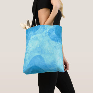 Bolso De Tela “Acuarela Azul Abstracta Océano Moderno