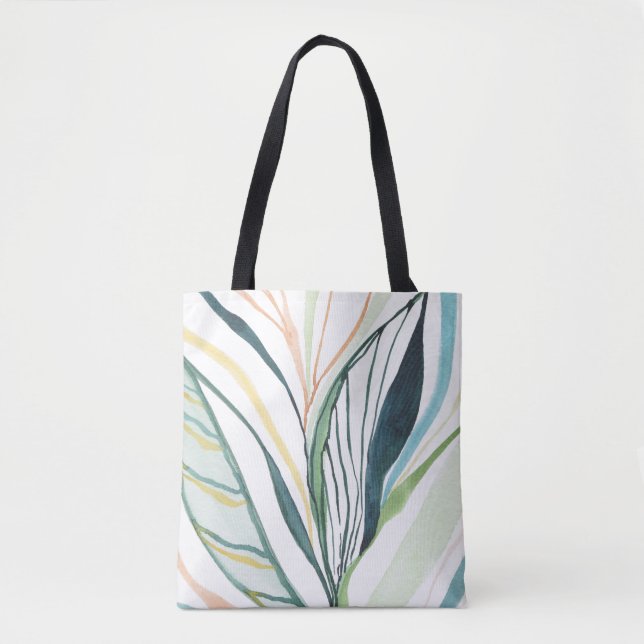 Bolso De Tela Acuarela Botánica Resumen Art Tote Bag (Anverso)