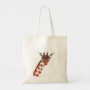 Bolso De Tela Acuarela Cute Giraffe animal Safari Junte Arte