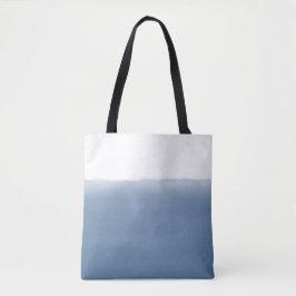 Bolso De Tela Acuarela de agua azul polvorienta