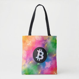 Bolso De Tela Acuarela de Bitcoin (Estilo 1 - Génesis)
