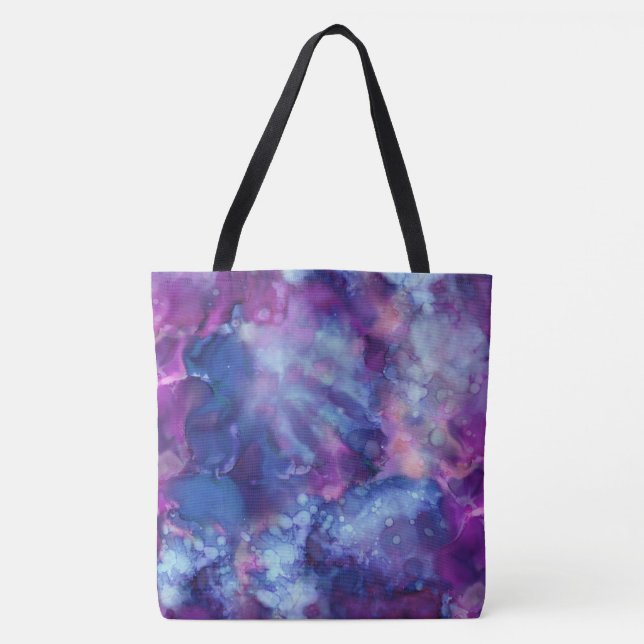 Bolso De Tela acuarela de fantasía - ambiente de espacio profund (Anverso)
