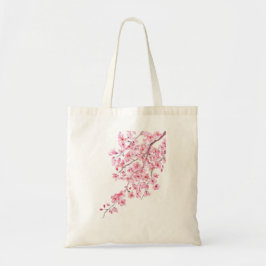Bolso De Tela acuarela de flor de cerezo rosa 2020