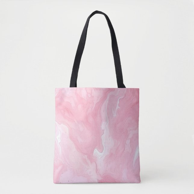 Bolso De Tela Acuarela de fusión rosa (Anverso)