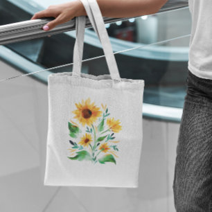 Bolso De Tela Acuarela de girasol