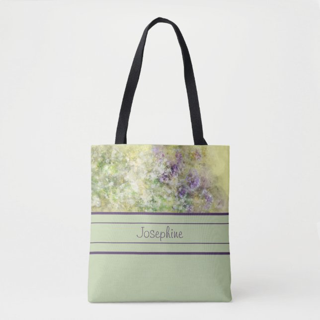 Bolso De Tela Acuarela de jardín moderna (Anverso)