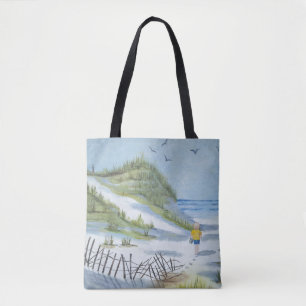 Bolso De Tela Acuarela de la playa