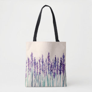 Bolso De Tela Acuarela de lavanda francesa