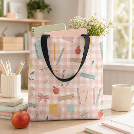 Bolso de tela acuarela de maestro de vuelta al col