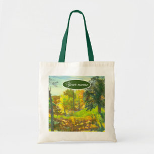 Bolso De Tela acuarela de pintura de caída solar
