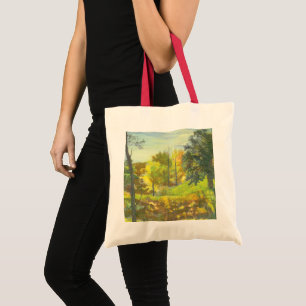 Bolso De Tela acuarela de pintura de caída solar