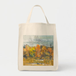 Bolso De Tela acuarela de pintura de otoño