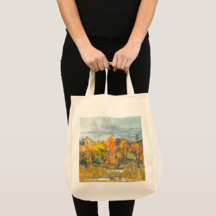 Bolso De Tela acuarela de pintura de otoño