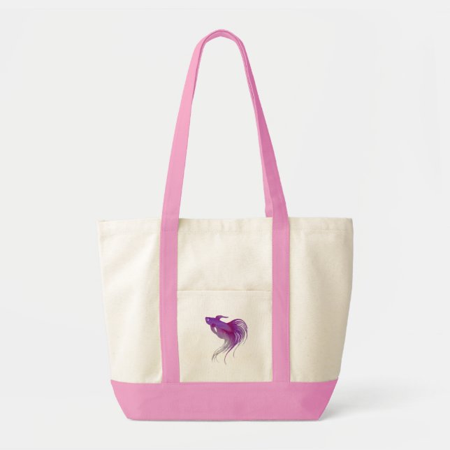 Bolso De Tela Acuarela Deep Purple Betta (Frente)
