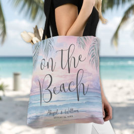 Bolso De Tela Acuarela en la boda en la playa