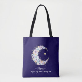 Bolso De Tela Acuarela Floral Luna Mamá
