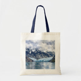 Bolso De Tela Acuarela Glaciar Alaska Regalo Escenario Silvestre