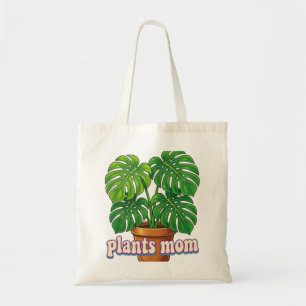 Bolso De Tela Acuarela Gráfica de Planta en Maceta Boho - "Elige