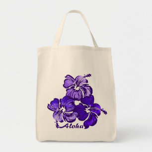 Bolso De Tela Acuarela Hibiscus Hawai Tropical