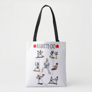 Bolso De Tela acuarela ilustracion la diversidad de karate do