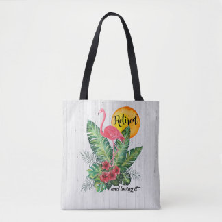Bolso De Tela Acuarela jubilada del flamenco