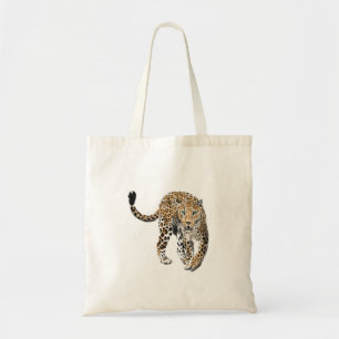 Bolso De Tela acuarela leopardo gato de la selva animal pintado