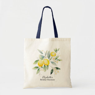 Bolso De Tela Acuarela Limón Mediterráneo