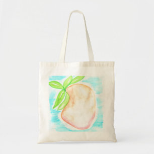 Bolso De Tela Acuarela Mango Pintado a Mano Cocina Tropical   