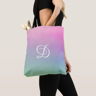 Bolso De Tela acuarela moderna arcoiris gradiente giratorio