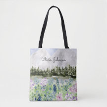 Acuarela Monogramada Azul Púrpura Púrpura Padrado