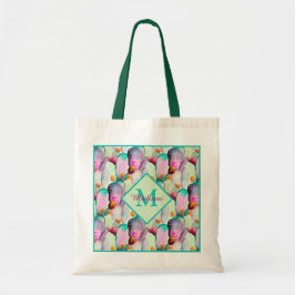 Bolso De Tela Acuarela Pear Rápidamente Flores De Cactus Monogra
