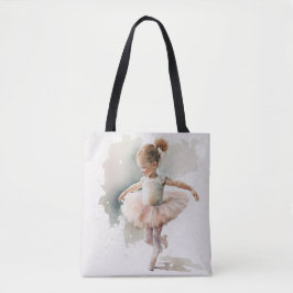 Bolso De Tela acuarela pequeña, adorable bailarina con un vestid