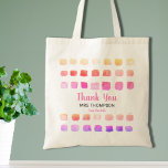Bolso De Tela Acuarela personalizada Gracias Profesor Rosa<br><div class="desc">Diga Gracias a su profesor con esta bolsa de tocador que está decorada con un patrón acuarela en tonos rosas. Personalizable fácil. Para seguir editando, utilice la Herramienta de diseño para cambiar el tipo de letra, el tamaño de la fuente o el color. Porque creamos nuestra obra de arte no...</div>