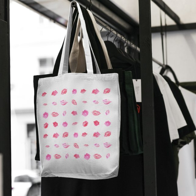 Bolso De Tela Acuarela Rosa Lip Feminine Pattern Moda Trendy (Subido por el creador)