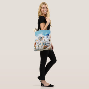 Bolso De Tela Acuarela Santorini