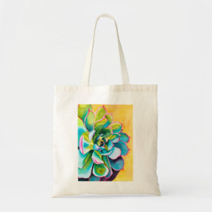Bolso De Tela Acuarela suculenta botánica