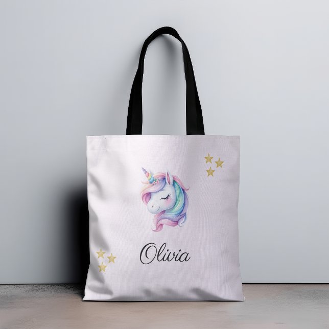 Bolso De Tela Acuarela unicornio mágica (Subido por el creador)